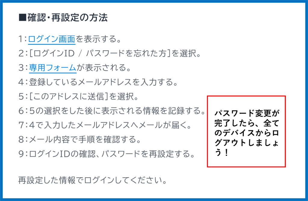 U-NEXT　パスワード再設定